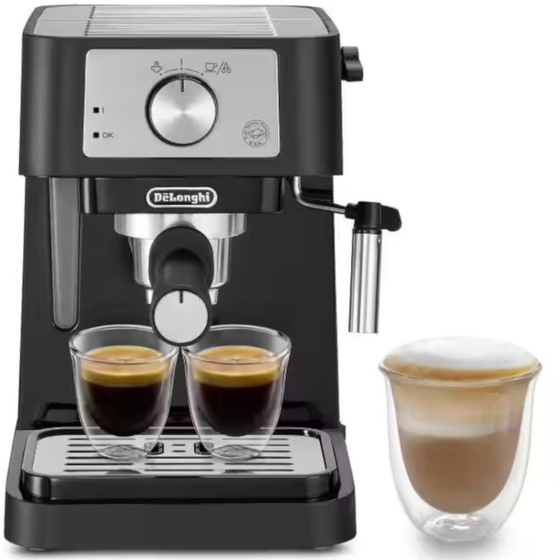 Delonghi Stilosa Manual Espresso Machine, Black/Stainless - Refurbished