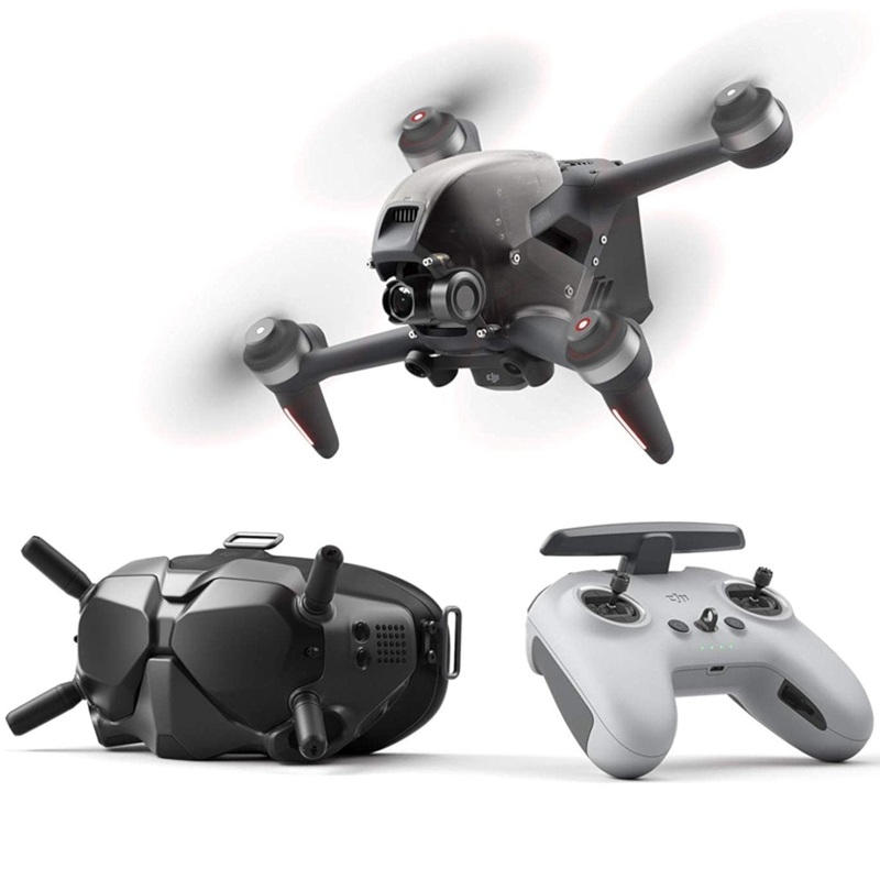 DJI FPV Combo Drone 4K Quadcopter with Goggles & Remote + 2 Battery On The Go Bundle