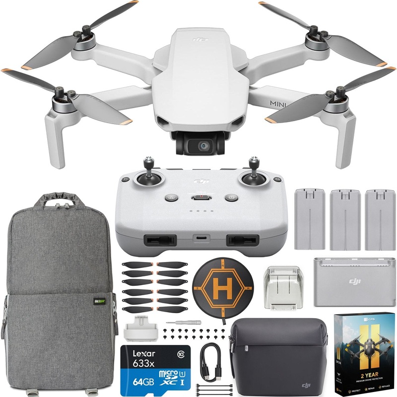 DJI Mini 4K Drone Quadcopter Fly More Combo + RC-N1 Remote &Extended Warranty Bundle