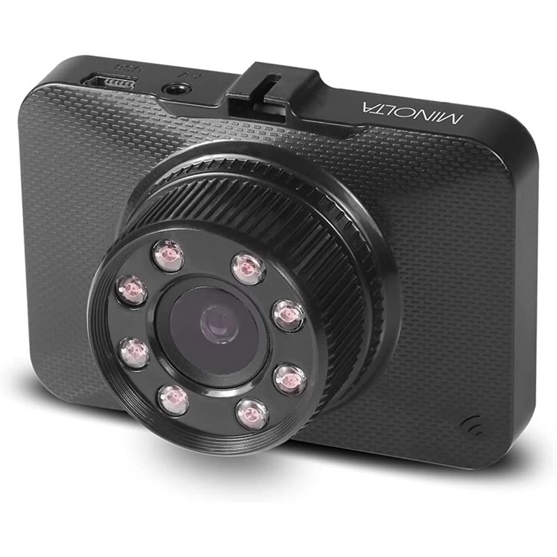 Minolta MNCD260 1080p Infrared NV Car Camcorder/Dashcam with 2.2" LCD Monitor (Black)