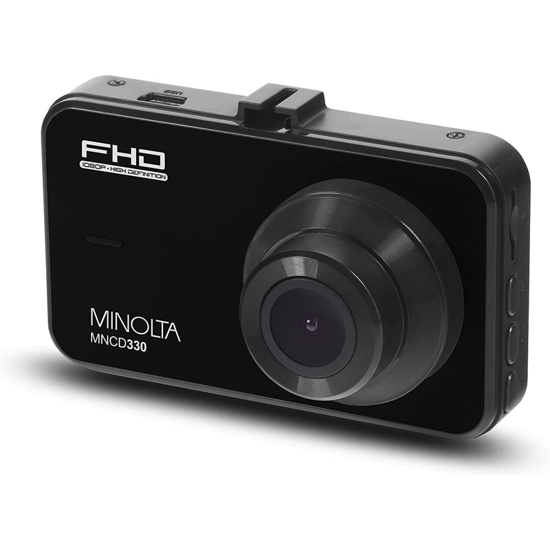 Minolta MNCD330 1080p Car Camcorder/Dashcam with 3.0" LCD Monitor (Black)