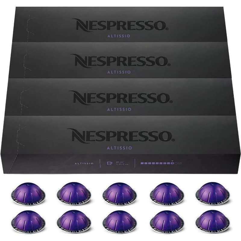 Nespresso Vertuo Altissio Ristretto/Espresso Capsules, 40-Pack