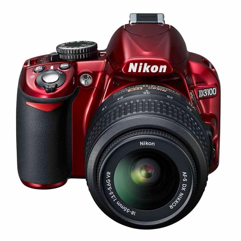 Nikon D3100 14.2MP / 1080P Red Digital SLR Camera with 18-55mm VR Lens - Refurbished