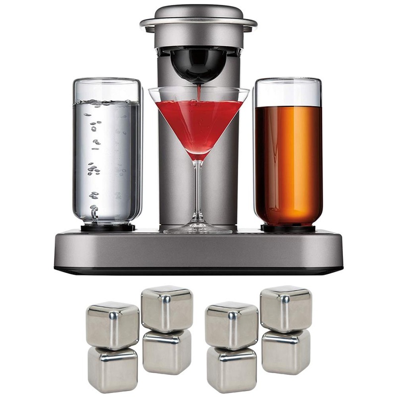 Bartesian Premium Home Bar Cocktail Machine - Refurb. w/ 8 Pack Stainless Steel Ice Cubes