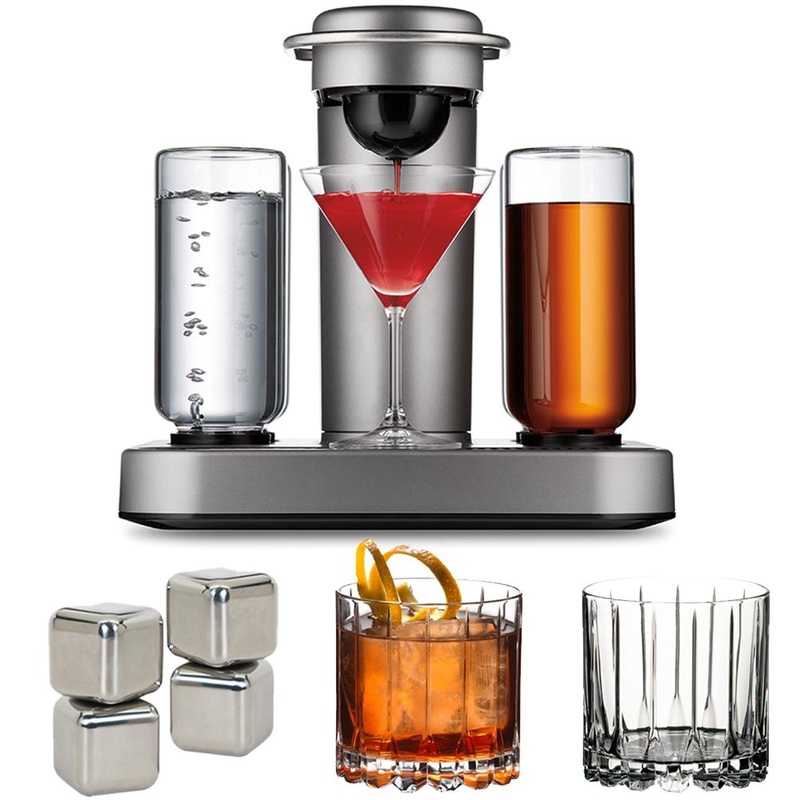 Bartesian Ultimate Home Premium Cocktail Machine w/ Set of Drink Glass & More Bundle