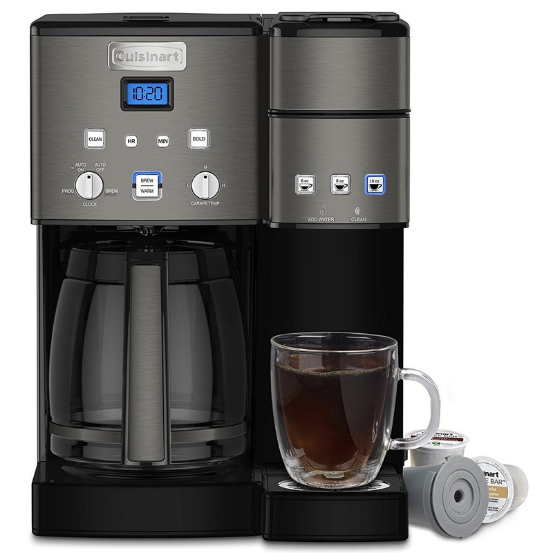 Cuisinart 12 Cup Coffeemaker and Single Serve Brewer (SS-15BKSTG)