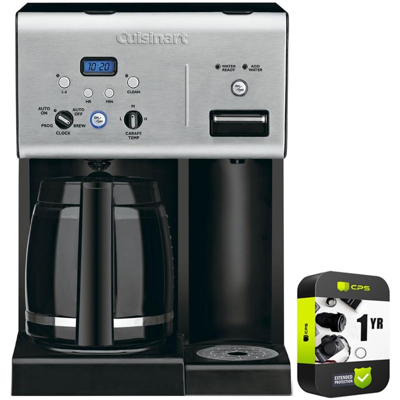 Cuisinart Coffee Plus 12-Cup Programmable Coffeemaker Black + Extended Warranty