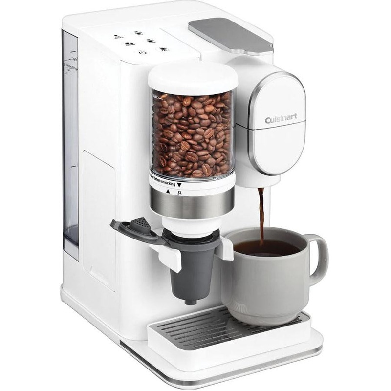 Cuisinart Grind and Brew Single-Serve Coffeemaker, White (DGB-2W)