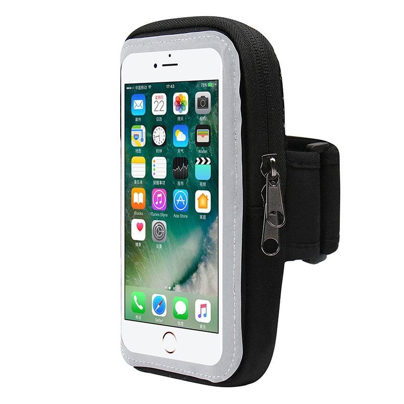 Deco Essentials Cell Phone Sport Armband Holder with Zipper Pocket for Essentials