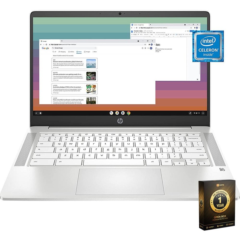 Hewlett Packard Chromebook  14" Touch Laptop 4/64GB SSD OPEN BOX + 1 Year Warranty Pack
