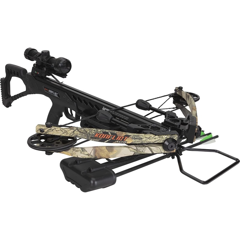 Bear Archery Konflict 405 Crossbow Kit with Scope, Quiver, and Bolts
