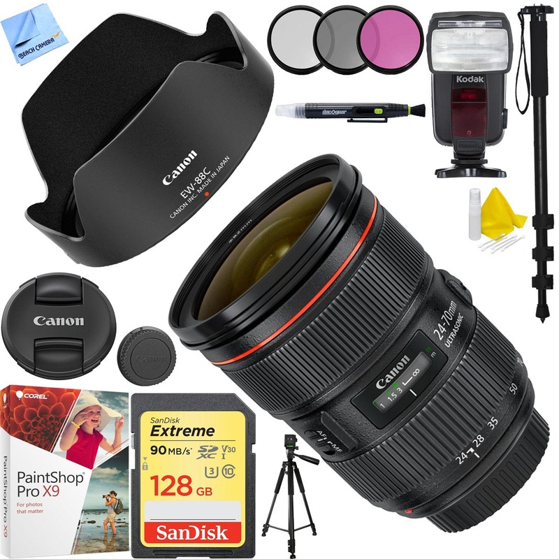 Canon EF 24-70mm f/2.8L II USM Lens with Sandisk 128GB Bundle