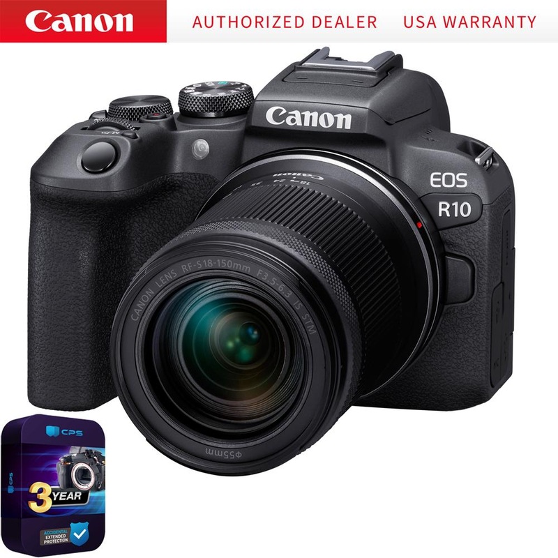 Canon EOS R10 APS-C Camera +RF-S 18-150mm F3.5-6.3 IS STM Lens +3 Year Protection Pack