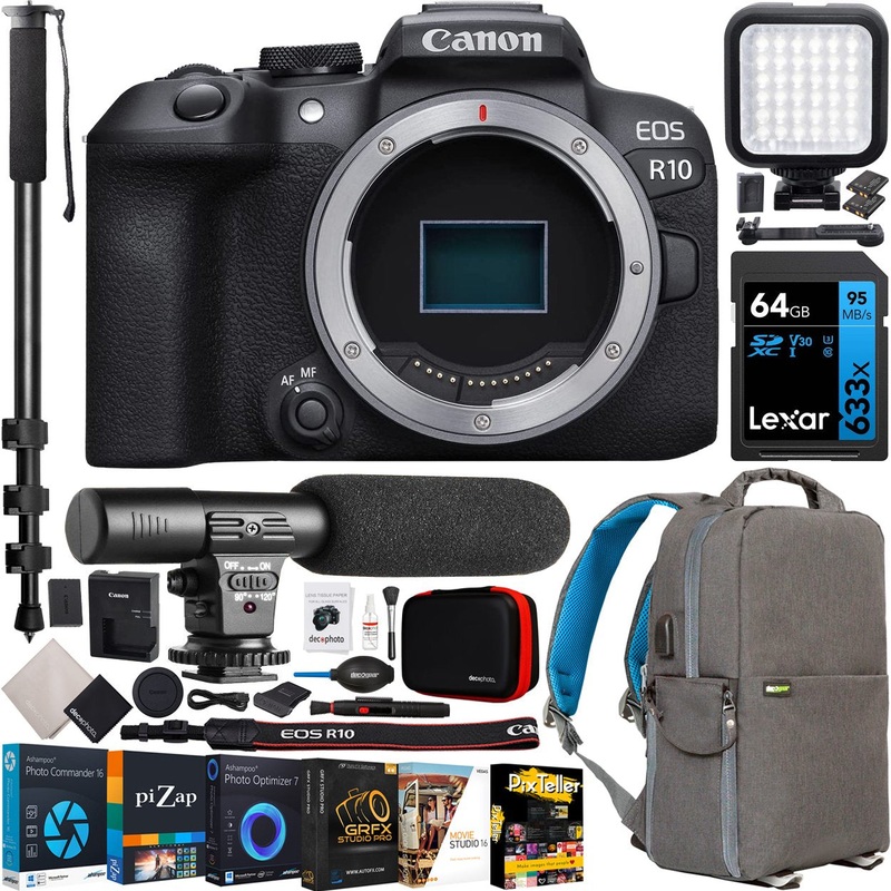 Canon EOS R10 Mirrorless APS-C Camera with 4K Video 24.2MP CMOS Sensor Body Bundle