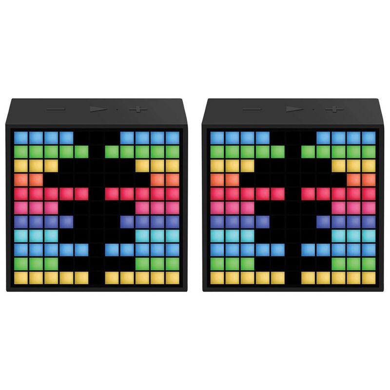 Divoom Timebox Mini Intelligent LED Light Bluetooth Speaker & Alarm 2 Pack