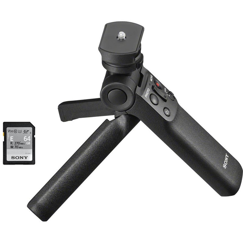 Sony Vlogger Kit GP-VPT2BT Shooting Grip with Wireless Remote + 64GB Card (Open Box)