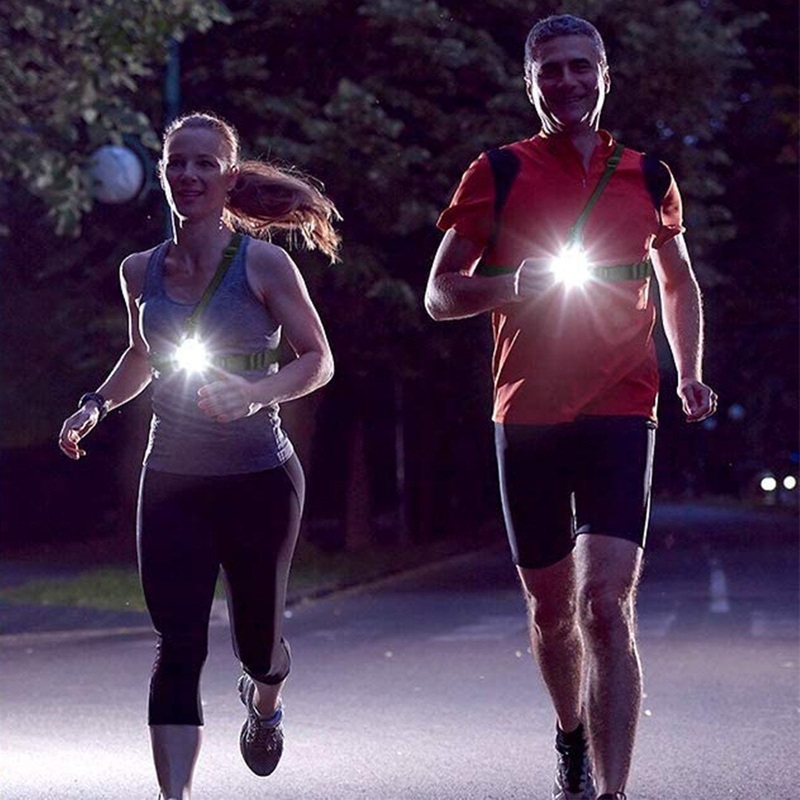 Deco Essentials Wearable Commuter Front and Rear Safety Light, Adjustable Comfort Strap
