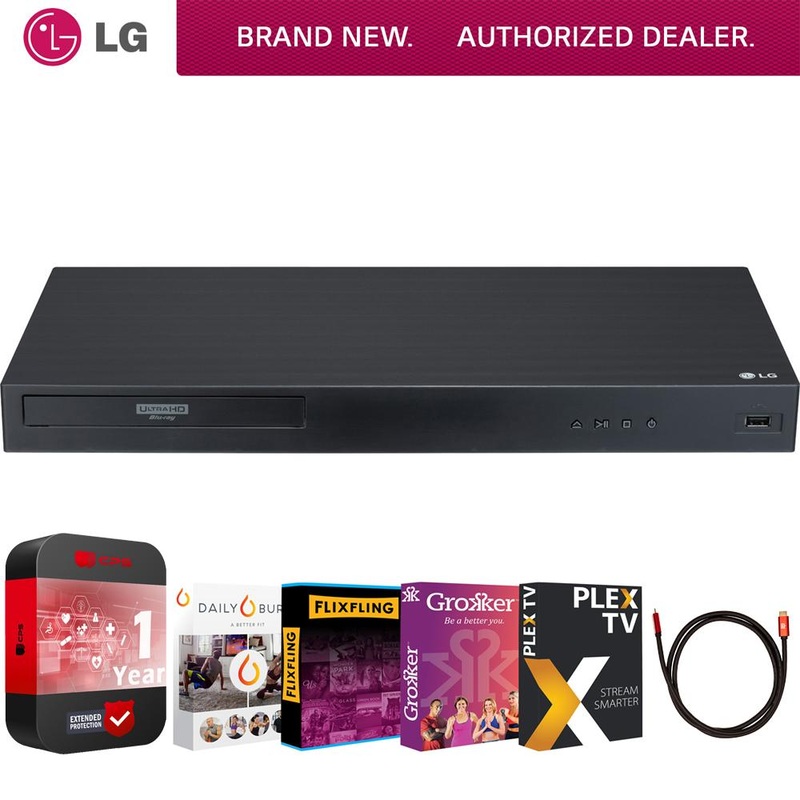 LG UBK90 Streaming 4k Ultra-HD Blu-Ray Player with Dolby Vision + Protection Pack