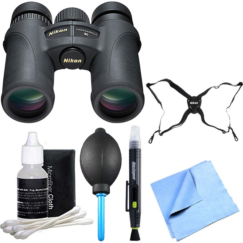 Nikon 7549 Monarch 7 Binoculars 10x42 Explorer Bundle