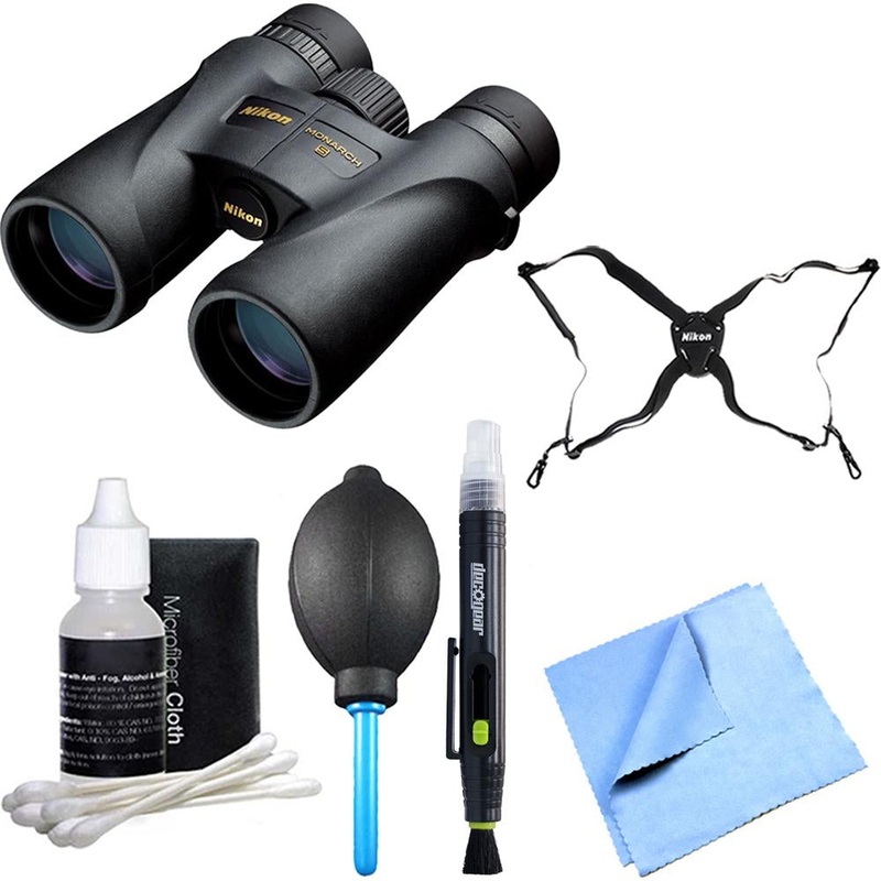 Nikon 7576 Monarch 5 Binoculars 8x42 Explorer Bundle