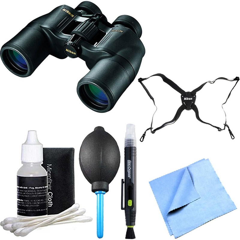 Nikon 8246 ACULON 10x42 Binoculars (A211) Explorer Bundle