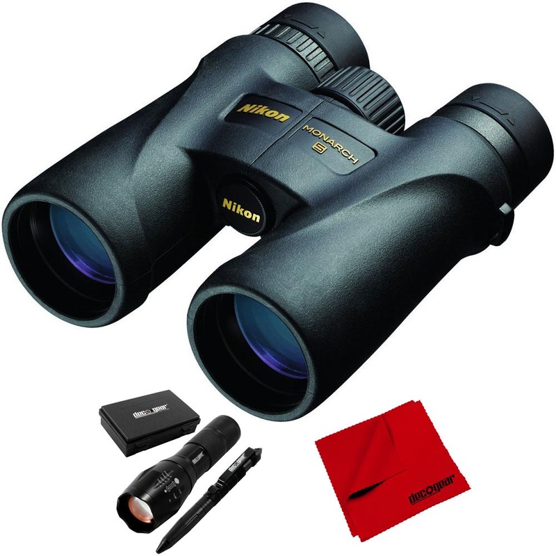 Nikon Monarch 5 Binoculars 8x42 with Deco Tactical Set and Cleaning Cloth