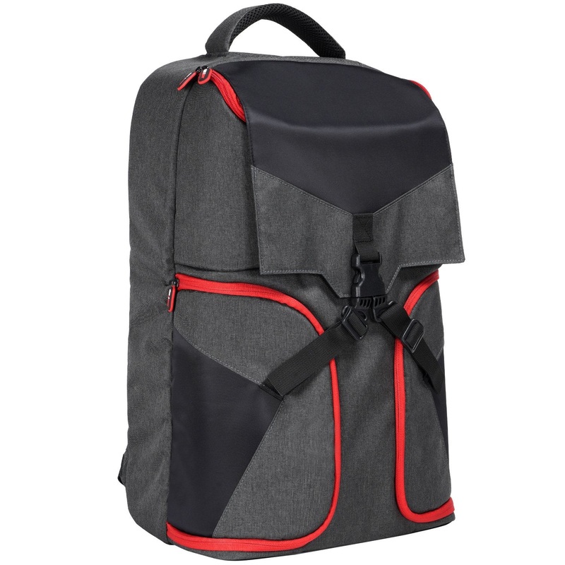 Deco Gear Padded 15" Laptop Gaming Backpack for Accessory, Headphone, and Cable Storage
