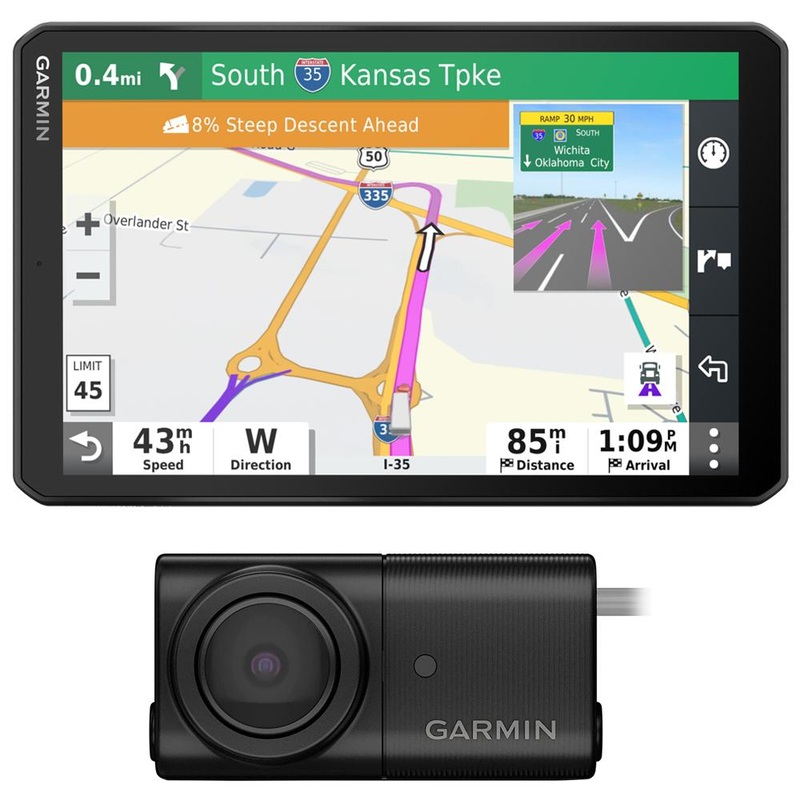 Garmin 010-02314-00 dezl OTR800 8" GPS Truck Navigator w/ Garmin BC 50 Backup Camera