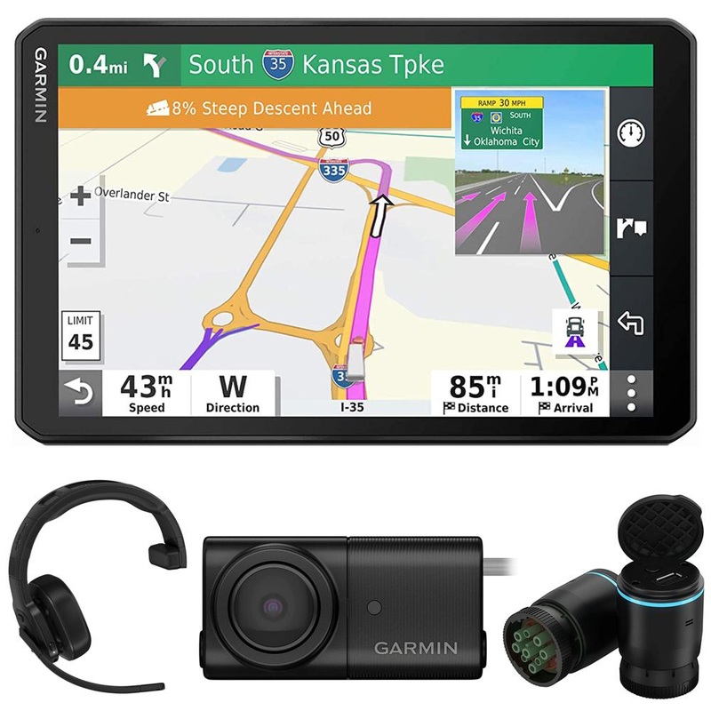 Garmin dezl OTR700 7" GPS Truck Navigator w/ Garmin Headset & Backup Cam Bundle