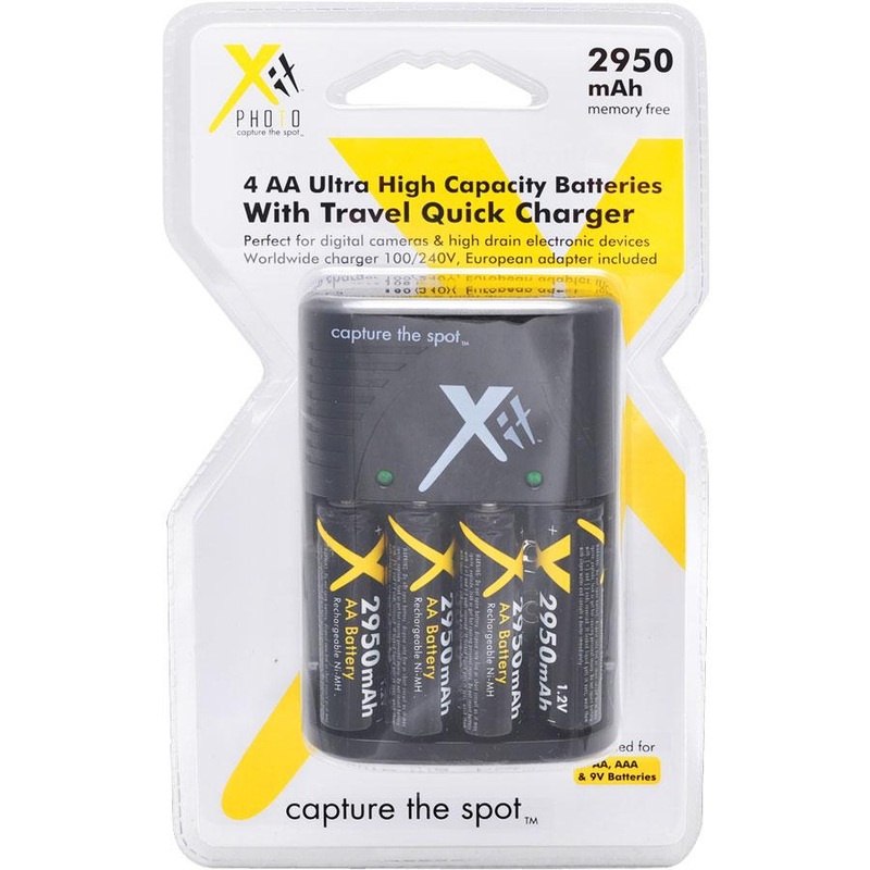 General Brand 4x Rechargeable AA Batteries w/ Charger
