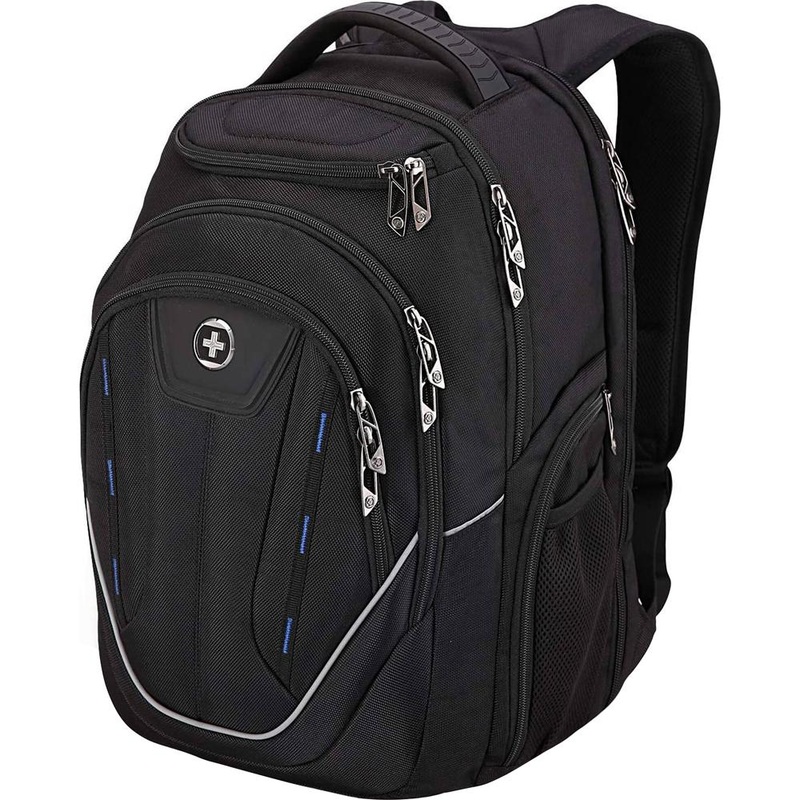Swissdigital J16BT-1 Terabyte TSA Business Travel Backpack with Laptop Pocket, USB Port