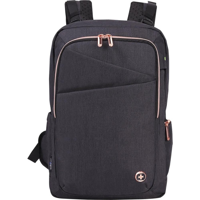 Swissdigital SD1006M-01 Katy Rose Women's Massaging Backpack with Laptop Pocket, USB