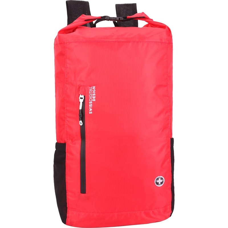 Swissdigital SD1594-42 Goose Lightweight Water Resistant Foldable Backpack, Red