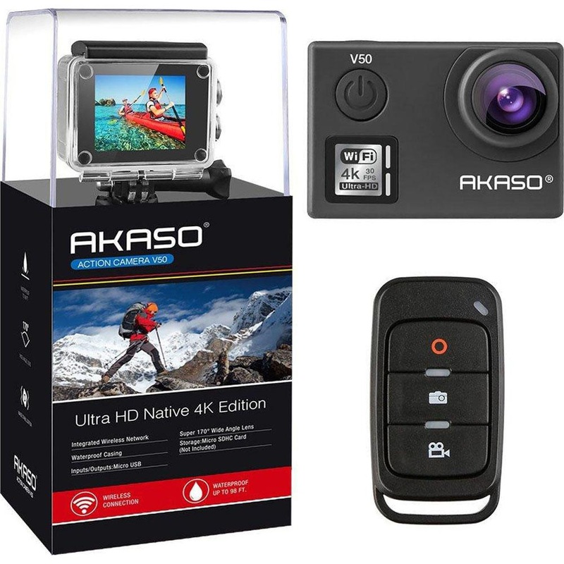 Akaso V50 Action Camera-Native 4K/30fps 20 MP with Wifi - Open Box