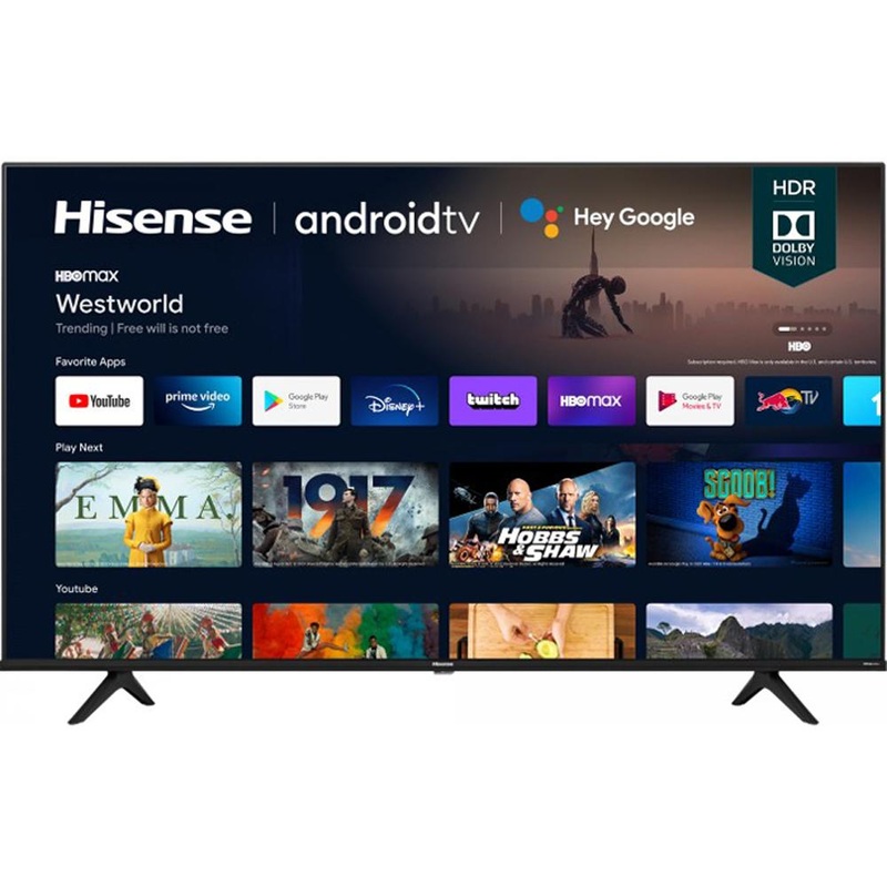 Hisense 43 Inch A6G Series 4K UHD Smart Android TV with Dolby Vision HDR 43A6G (2021)