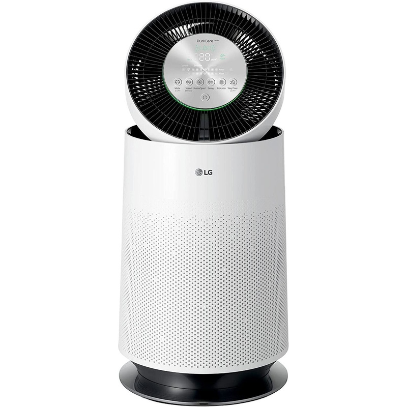 LG PuriCare 360 Single Filter Air Purifier with Clean Booster, White (AS330DWR0)