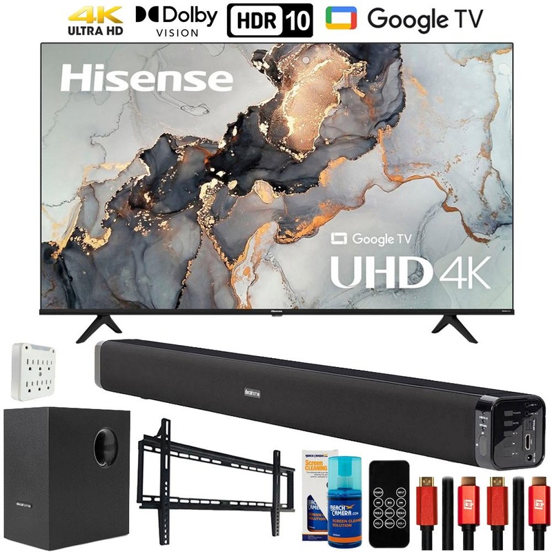 Hisense 43" A6 Series LED 4K UHD Smart Google TV with Deco Gear Home Theater Bundle