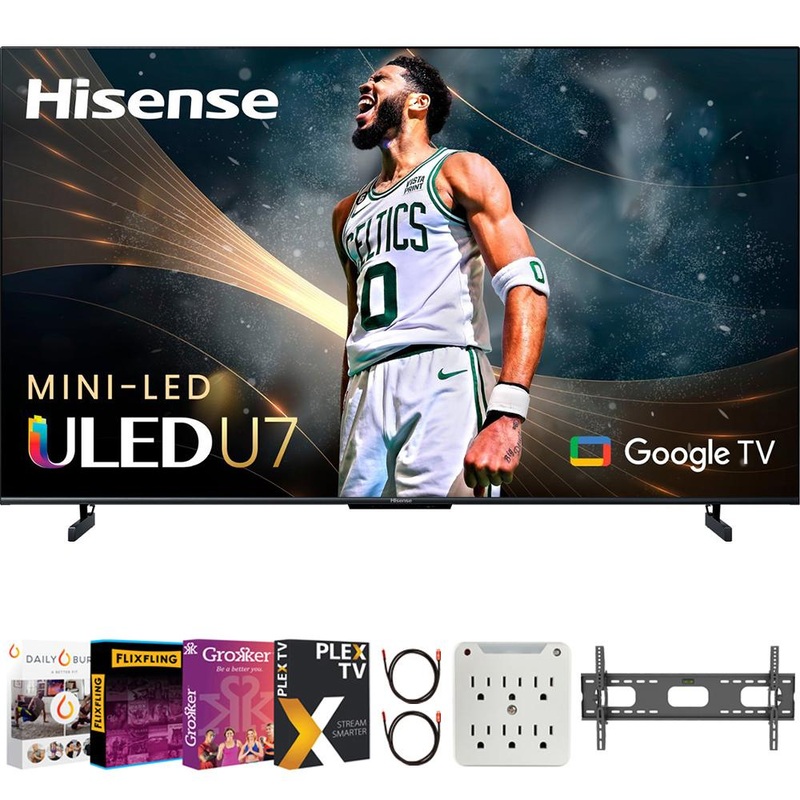 Hisense 55 Inch U7K Series 4K ULED Quantum HDR Android TV+Movies Streaming Pack