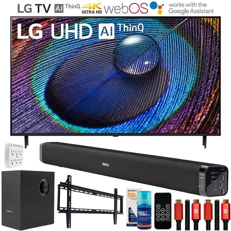 LG 43" UR9000 Series LED 4K UHD Smart webOS TV with Deco Gear Home Theater Bundle