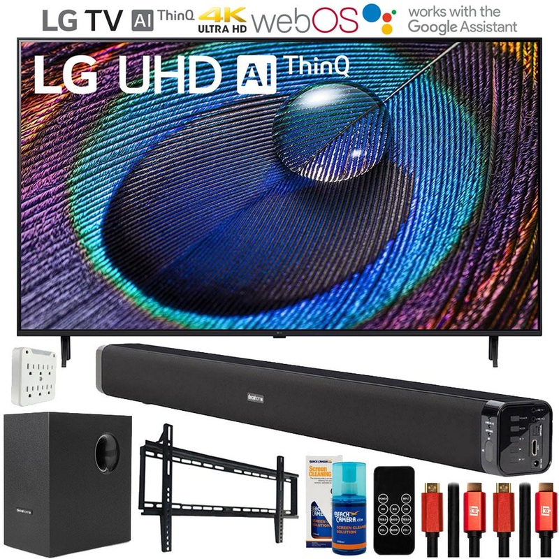LG 50" UR9000 Series LED 4K UHD Smart webOS TV with Deco Gear Home Theater Bundle