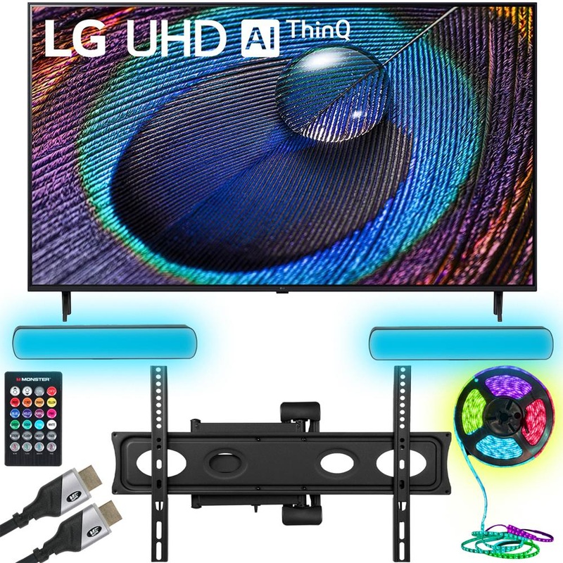 LG 55" UR9000 Series LED 4K UHD Smart webOS TV w/ Monster TV Wall Mount Kit