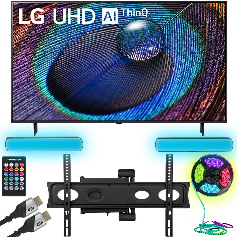 LG 65" UR9000 Series LED 4K UHD Smart webOS TV w/ Monster TV Wall Mount Kit