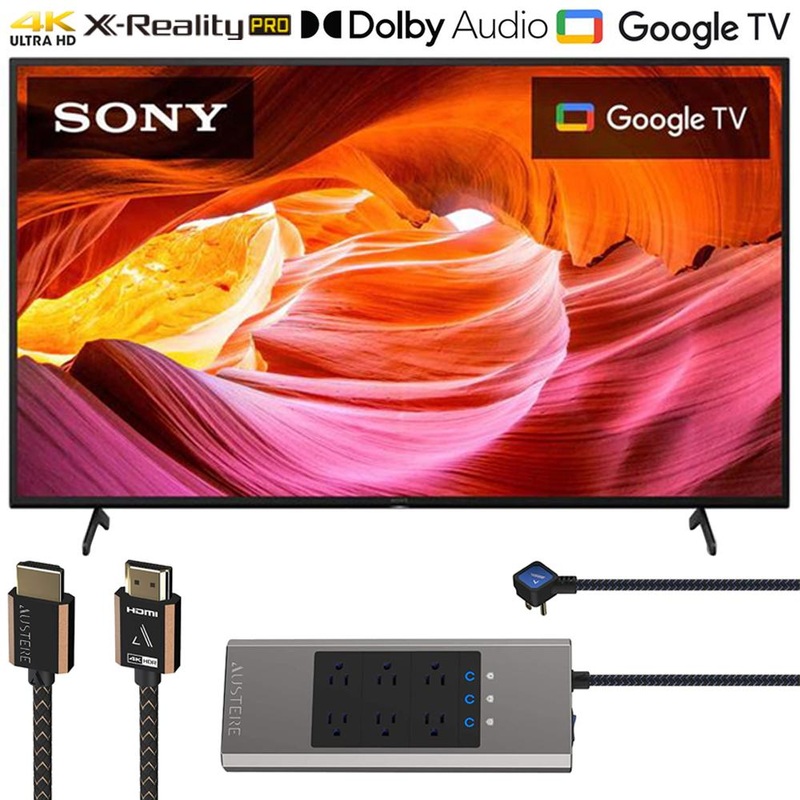 Sony KD55X75K 55" BRAVIA X75K 4K HDR Ultra HD Smart TV 2022 with HDMI Bundle