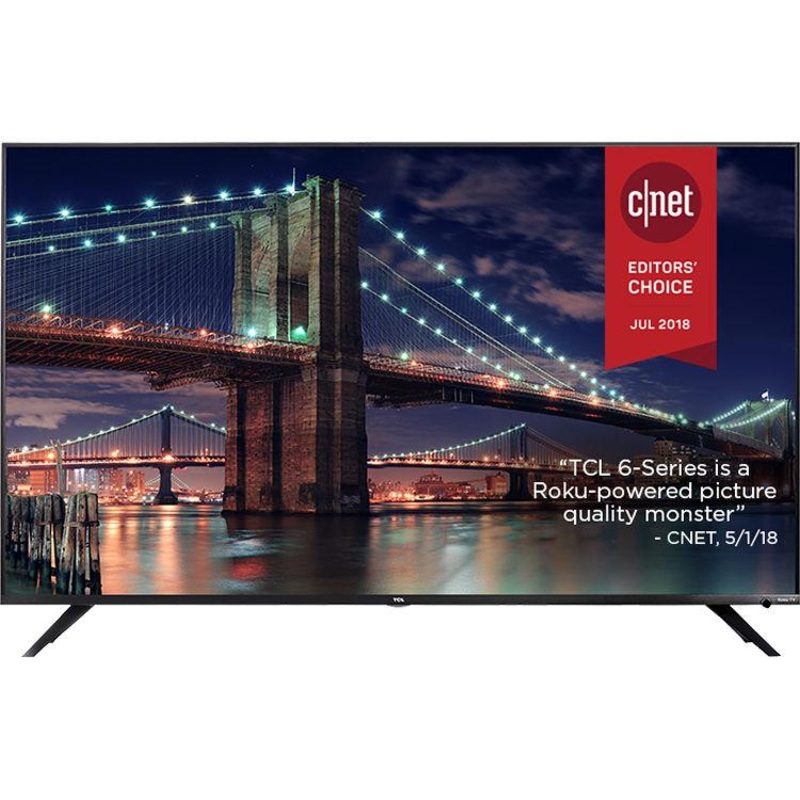 TCL 55R613 55" 6-Series 4K UHD Dolby Vision Roku Smart TV (2018 Model) Refurbished