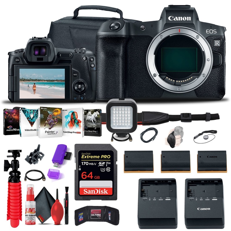 Canon EOS R Mirrorless Digital Camera (3075C002) + 64GB Memory Card + More - Reconditioned
