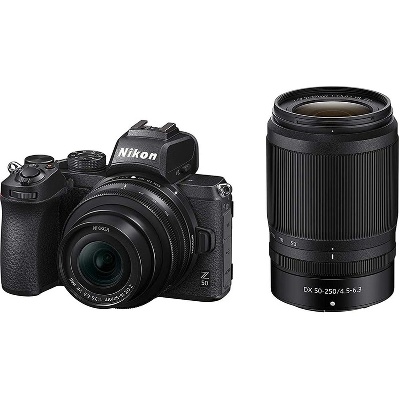 Nikon Z50 Mirrorless Camera with NIKKOR Z DX 16-50mm & 50-250mm VR Lens -Renewed - Like New