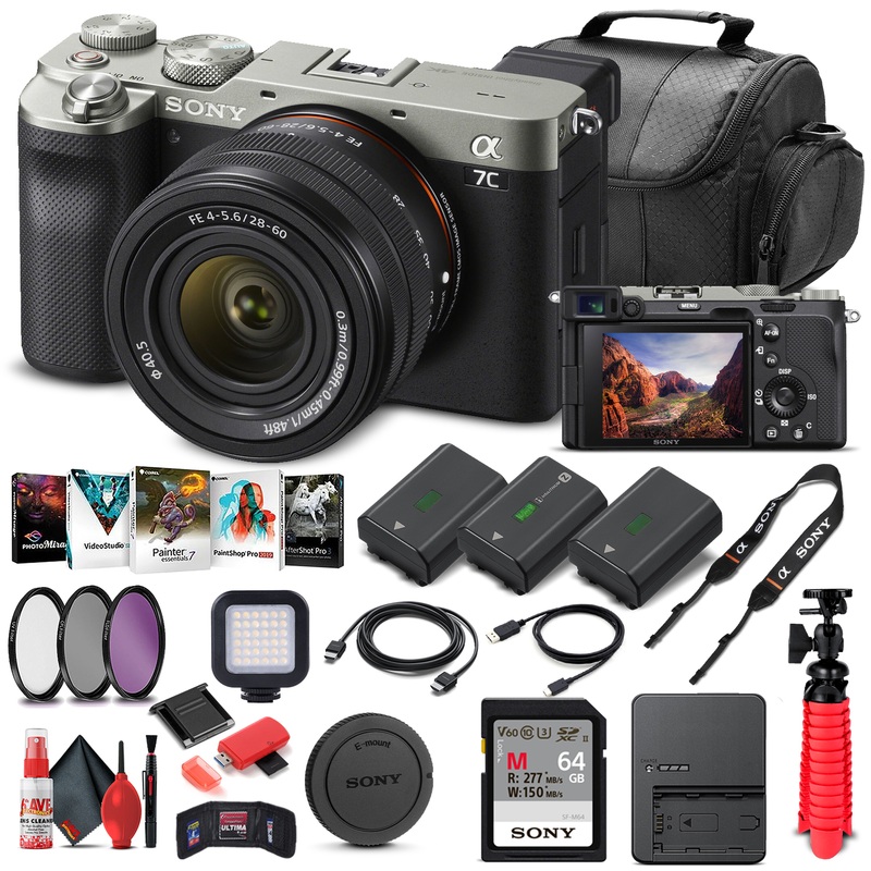 Sony Alpha a7C Mirrorless Camera W/ 28-60mm Lens ILCE7CL/S - Advanced Bundle - Reconditioned