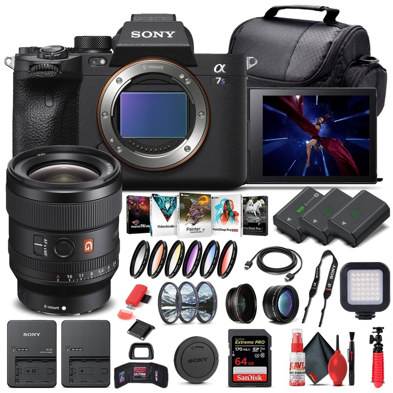 Sony Alpha a7S III Mirrorless Camera W/ Sony FE 24mm Lens - Advanced Bundle - Reconditioned
