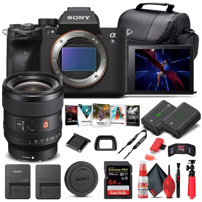 Sony Alpha a7S III Mirrorless Camera W/ Sony FE 24mm Lens - Basic Bundle - Reconditioned