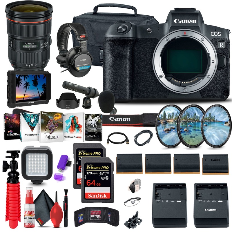 Canon EOS R Mirrorless Camera (3075C002) + Canon RF 24-70mm + More - Reconditioned